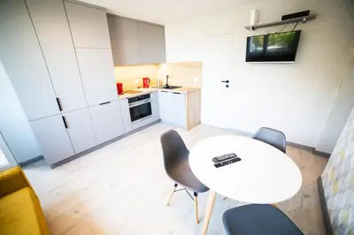 Kuchnia lub aneks kuchenny w obiekcie Apartament Piano Centrum