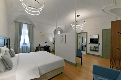 Łóżko lub łóżka w pokoju w obiekcie Herbal Hotel Wrocław