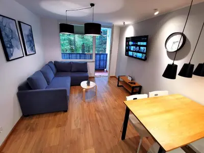 Część wypoczynkowa w obiekcie Apartament z Widokiem na Park