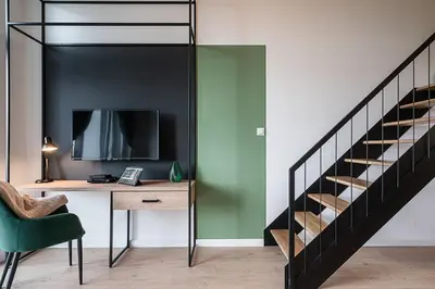 Telewizja i/lub zestaw kina domowego w obiekcie RentPlanet - Apartamenty Zarembowicza II
