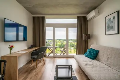Część wypoczynkowa w obiekcie RentPlanet - Apartamenty Zarembowicza II