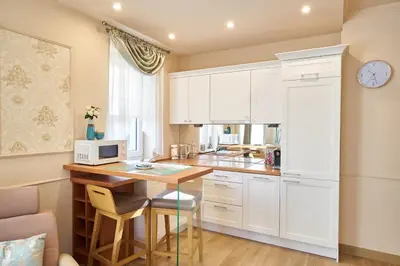 Kuchnia lub aneks kuchenny w obiekcie LAGUNA Apartament 9 Willa Ogrodowa