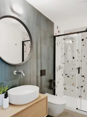 Łazienka w obiekcie Domki MODERN Jezioro Nyskie