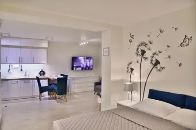 Telewizja i/lub zestaw kina domowego w obiekcie Apartamenty Sjesta River blisko centrum, prywatny parking, dodatkowy bezplatny parking w centrum miasta