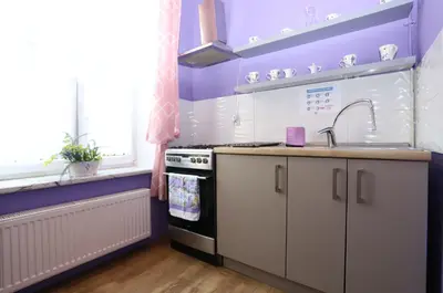 Kuchnia lub aneks kuchenny w obiekcie Apartament Lawendowy