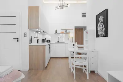 Kuchnia lub aneks kuchenny w obiekcie Princess Dream apartment in the heart of Wroclaw