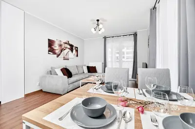 Część wypoczynkowa w obiekcie Apartment Wroclaw Sikorskiego with FREE GARAGE by Renters Prestige