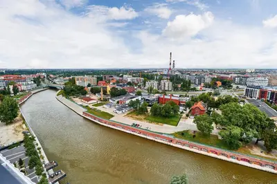 Widok na miasto Wrocław z tego apartamentu
