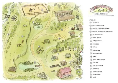 Plan piętra w obiekcie Agrohippika
