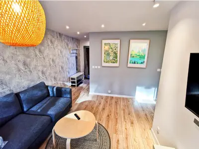 Część wypoczynkowa w obiekcie Apartament Okna na Park