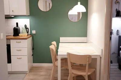 Kuchnia lub aneks kuchenny w obiekcie Apartament Okna na Park