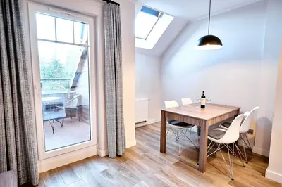Część wypoczynkowa w obiekcie Apartament 26A Willa Ogrodowa