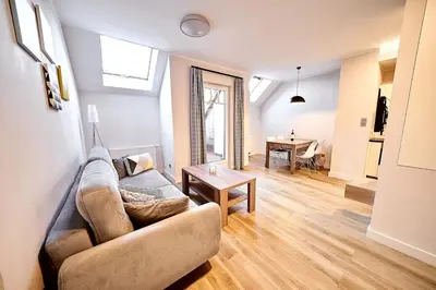 Część wypoczynkowa w obiekcie Apartament 26A Willa Ogrodowa