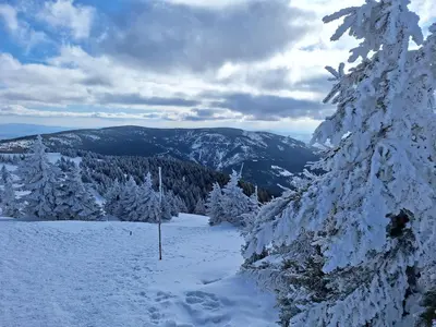 Obiekt Górskie Zacisze Kamienica zimą