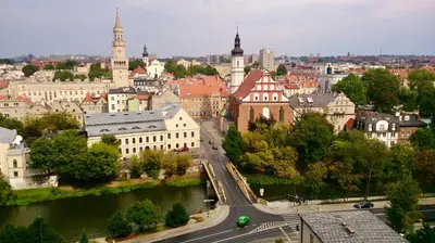 Widok na miasto Opole z tego apartamentu