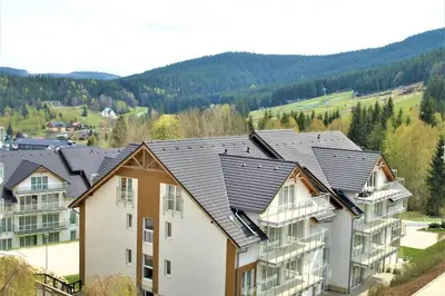 Widok na góry z tego apartamentu