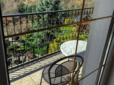 Balkon lub taras w obiekcie Apartament Spacerowa Lux