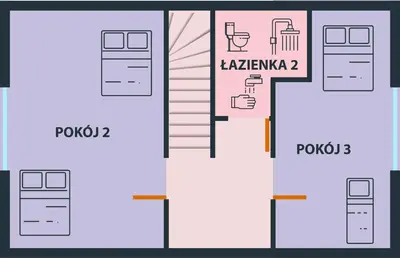 Plan piętra w obiekcie Domek Chmielnik