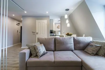 Część wypoczynkowa w obiekcie Nowoczesny apartament Gliwice - 200 metrów od rynku
