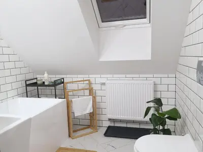 Łazienka w obiekcie Apartament Wrzosowa 25