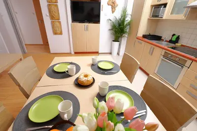 Kuchnia lub aneks kuchenny w obiekcie Apartament Słoneczny 5