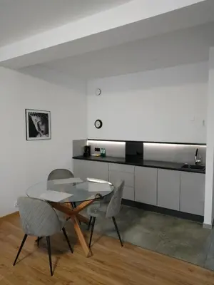 Kuchnia lub aneks kuchenny w obiekcie Apartamenty Lawendowy Zakątek 5