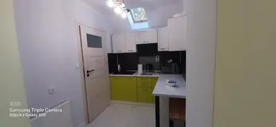 Kuchnia lub aneks kuchenny w obiekcie Apartamenty U Iwony Centrum miasta blisko Parku Zdrojowego