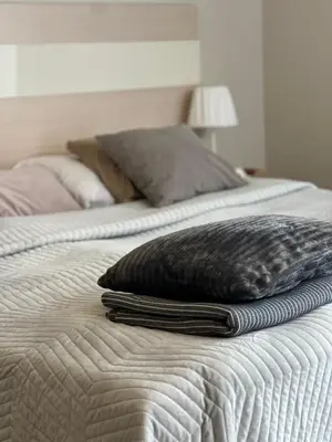 Łóżko lub łóżka w pokoju w obiekcie Apartament 25 Czarna Góra nr 5 Ischgl