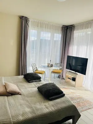 Łóżko lub łóżka w pokoju w obiekcie Apartament 25 Czarna Góra nr 5 Ischgl