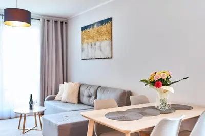 Część wypoczynkowa w obiekcie LAGUNA Apartament Polanica Residence 13 z garażem -SPA