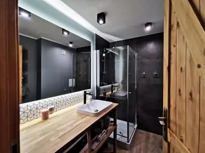 Łazienka w obiekcie Apartament za Muzeum Papiernictwa