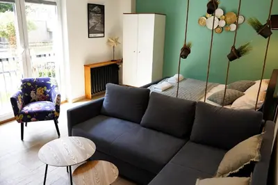 Część wypoczynkowa w obiekcie Apartament za Muzeum Papiernictwa