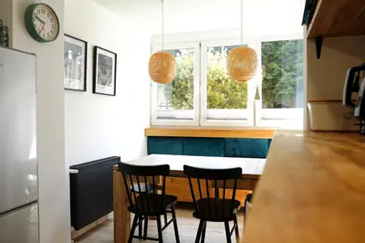 Część wypoczynkowa w obiekcie Apartament za Muzeum Papiernictwa