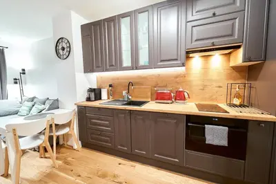 Kuchnia lub aneks kuchenny w obiekcie LAGUNA Apartament Polanica Residence 32