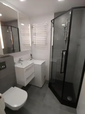 Łazienka w obiekcie Apartament Gliwice Centaura, klimatyzacja
