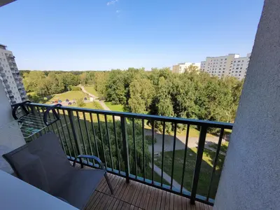 Balkon lub taras w obiekcie Apartament Gliwice Centaura, klimatyzacja