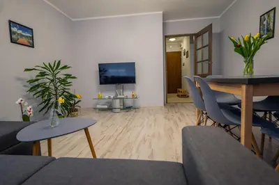 Telewizja i/lub zestaw kina domowego w obiekcie Apartament Tuzanocuj