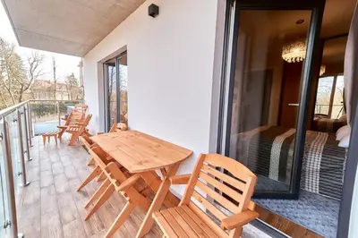 Balkon lub taras w obiekcie LAGUNA 11 Apartament z Kwiatami