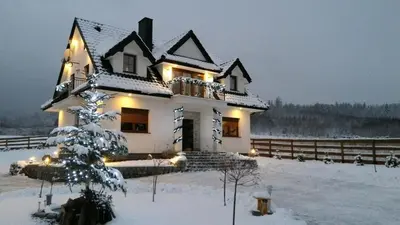 Obiekt Lawendowy Dworek zimą