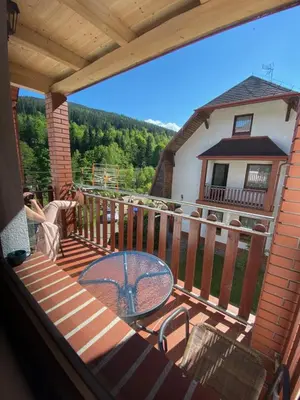 Balkon lub taras w obiekcie Apartament Artemida Kletno