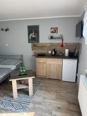 Kuchnia lub aneks kuchenny w obiekcie Bursztynowy Apartament