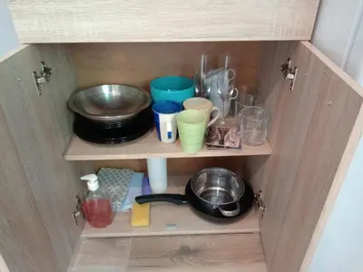 Kuchnia lub aneks kuchenny w obiekcie Bursztynowy Apartament