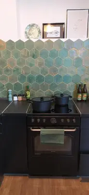 Kuchnia lub aneks kuchenny w obiekcie Apartament pod Tężnią II