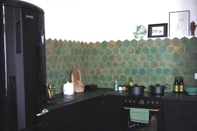 Kuchnia lub aneks kuchenny w obiekcie Apartament pod Tężnią II