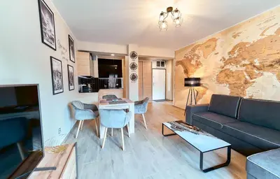 Część wypoczynkowa w obiekcie LAGUNA Apartament Podróżnika 22 Wille Parkowe