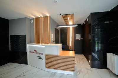 Kuchnia lub aneks kuchenny w obiekcie LAGUNA Apartament Polanica Residence 28-SPA