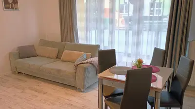 Część wypoczynkowa w obiekcie Apartament na Kruczej