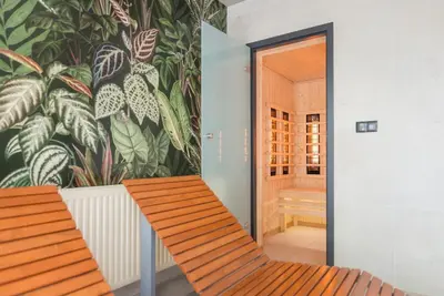 Część wypoczynkowa w obiekcie Apartament Artystyczny Zakątek