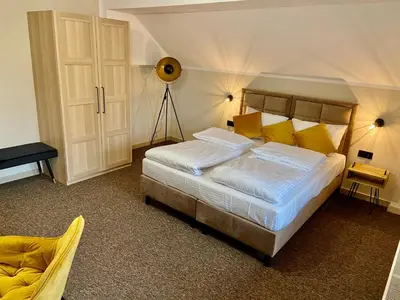 Łóżko lub łóżka w pokoju w obiekcie Villa Marta