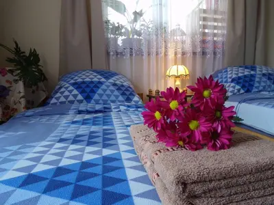 Łóżko lub łóżka w pokoju w obiekcie Agroturystyka u Willima